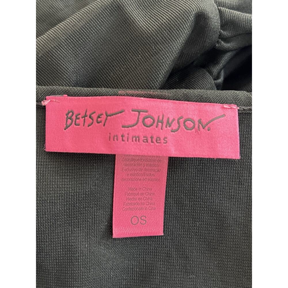 Betsey Johnson Sheer Ruffle Robe Size OS Large Mesh Cover Up Coquette Whimsigoth - Picture 7 of 12